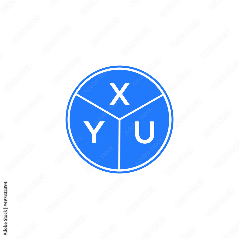 XYU letter logo design on white background. XYU creative circle letter logo concept. XYU letter design. XYU letter logo design on white background. XYU creative circle letter logo concept. XYU letter design.