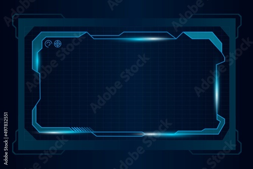 abstract blue sci fi and light background