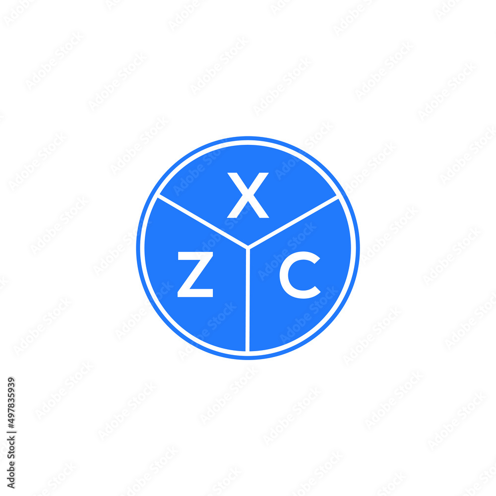 XZC letter logo design on white background. XZC creative circle letter logo concept. XZC letter design. XZC letter logo design on white background. XZC creative circle letter logo concept. XZC letter design.