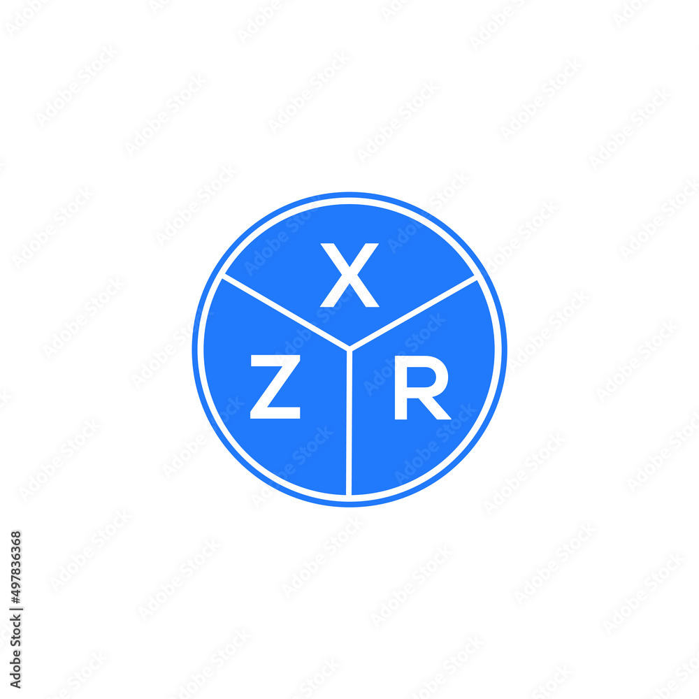 XZR letter logo design on white background. XZR  creative circle letter logo concept. XZR letter design.