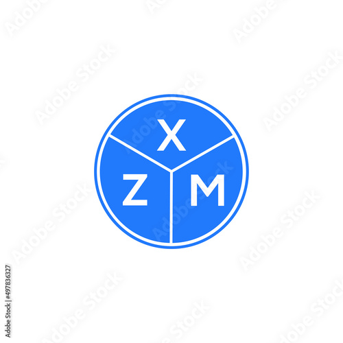 XZM letter logo design on white background. XZM creative circle letter logo concept. XZM letter design.