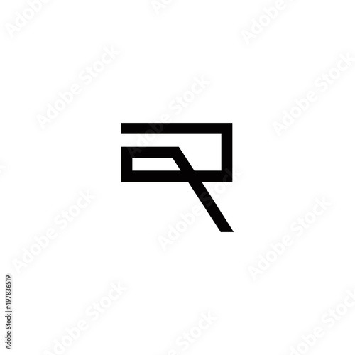 initial letter R unique minimal logo vector