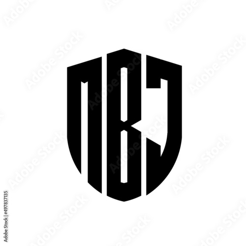 MBJ letter logo design. MBJ modern letter logo with black background. MBJ creative  letter logo. simple and modern letter logo. vector logo modern alphabet font overlap style. Initial letters MBJ   photo