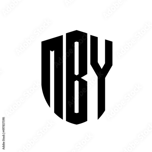 MBY letter logo design. MBY modern letter logo with black background. MBY creative  letter logo. simple and modern letter logo. vector logo modern alphabet font overlap style. Initial letters MBY   photo