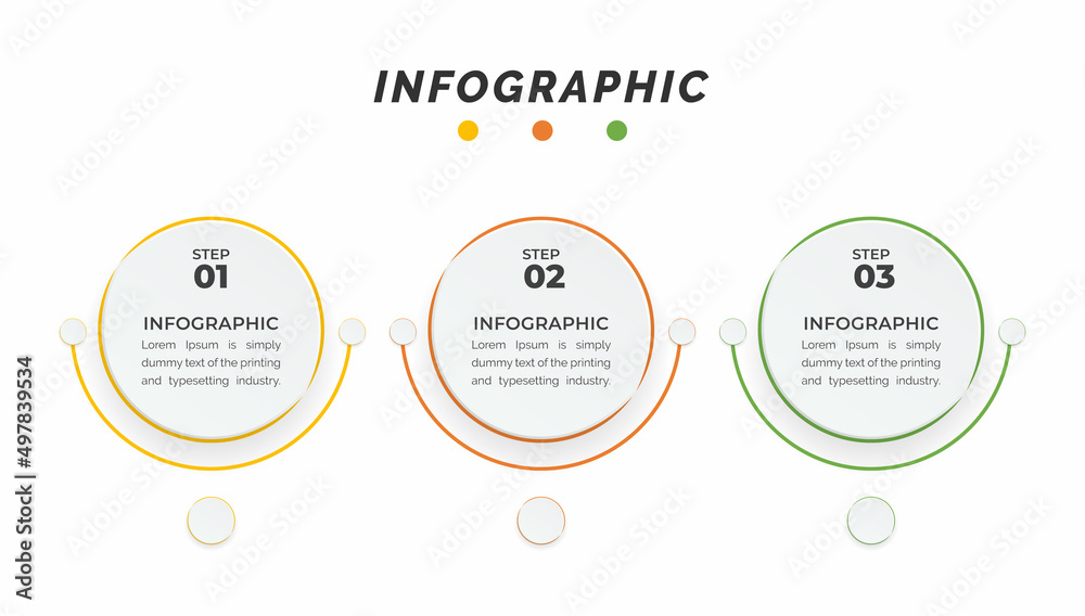 Vector infographic template with 3D paper label, integrated circles. Business concept with 3 options. For content, diagram, flowchart, steps, parts Vector infographic template with 3D paper label, integrated circles. Business concept with 3 options. For content, diagram, flowchart, steps, parts