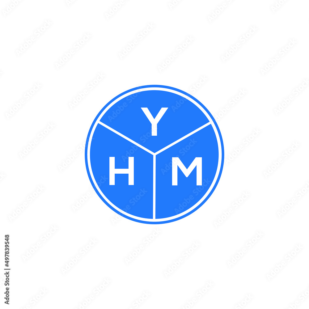 YHM letter logo design on white background. YHM creative circle letter logo concept. YHM letter design. YHM letter logo design on white background. YHM creative circle letter logo concept. YHM letter design.