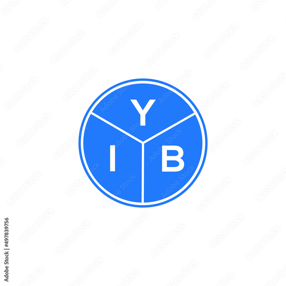 YIB letter logo design on white background. YIB creative circle letter logo concept. YIB letter design. YIB letter logo design on white background. YIB creative circle letter logo concept. YIB letter design.
