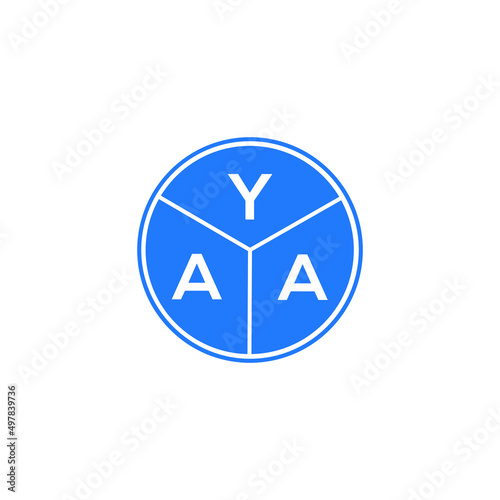 YIA letter logo design on white background. YIA creative circle letter logo concept. YIA letter design. 