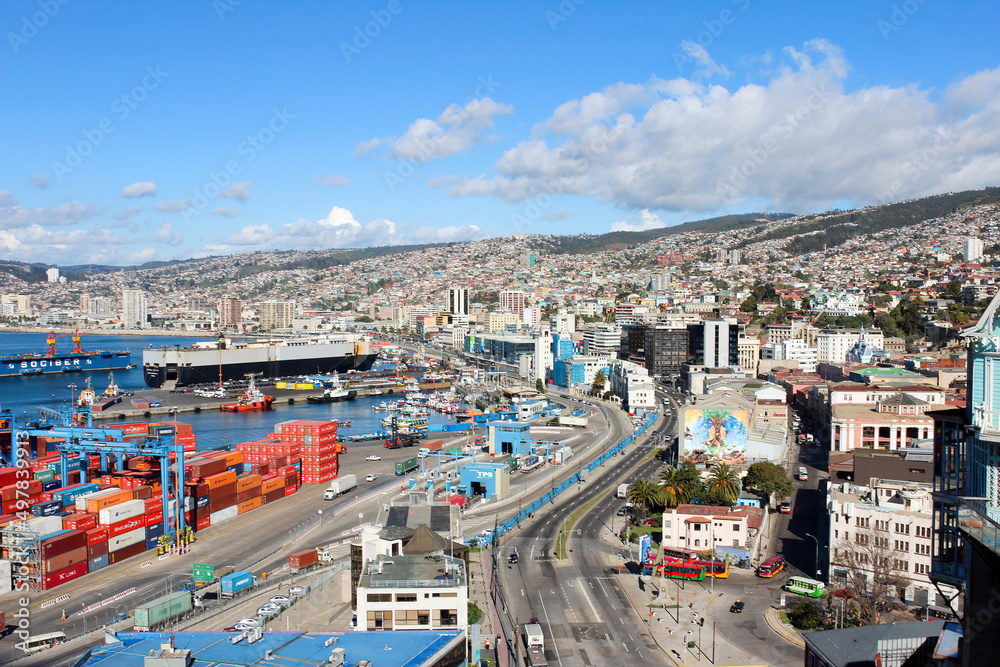 Porto de Valparaiso no Chile