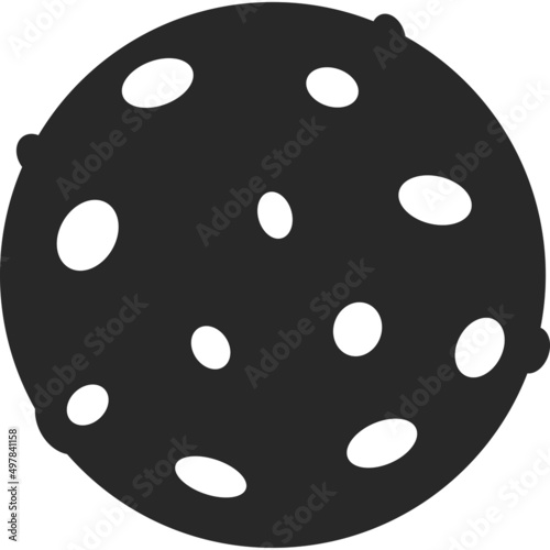 Wallpaper Mural The flat lunar sphere of the planet. Vector image. Torontodigital.ca
