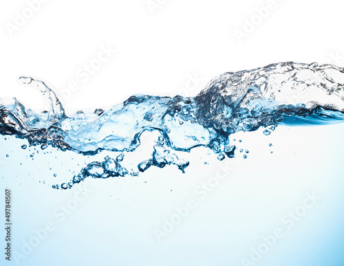 Water splash isolated on white Background. Pure Water.