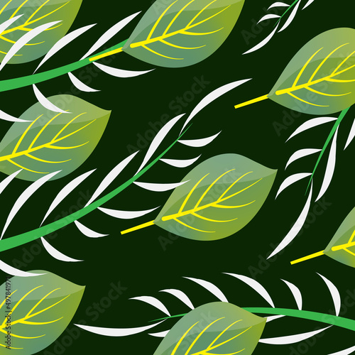 Leaf pattern background vector art design