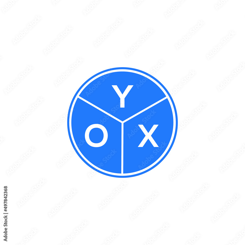YOX letter logo design on white background. YOX creative circle letter logo concept. YOX letter design. YOX letter logo design on white background. YOX creative circle letter logo concept. YOX letter design.