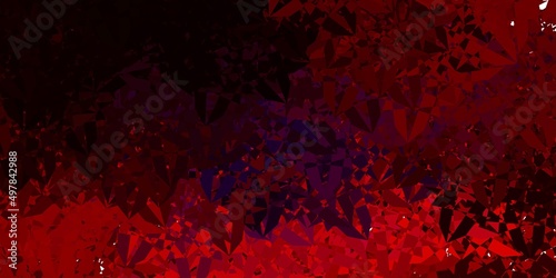 Dark Pink, Red vector template with triangle shapes.