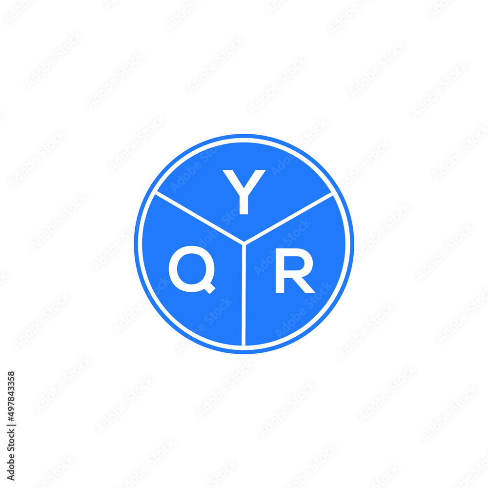 YQR letter logo design on white background. YQR creative circle letter logo concept. YQR letter design. YQR letter logo design on white background. YQR creative circle letter logo concept. YQR letter design.