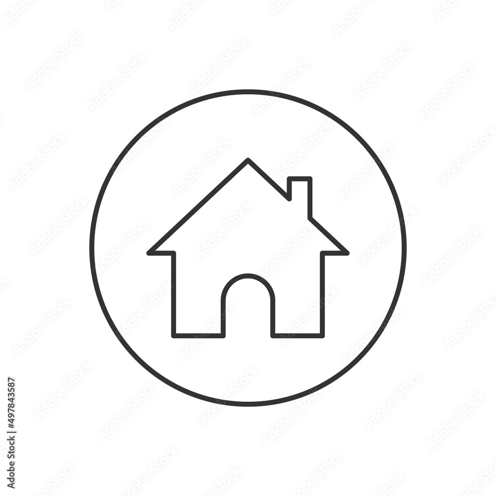House related vector line icon. Home icon. Symbol for apps and websites on white background. Stock vector House related vector line icon. Home icon. Symbol for apps and websites on white background. Stock vector