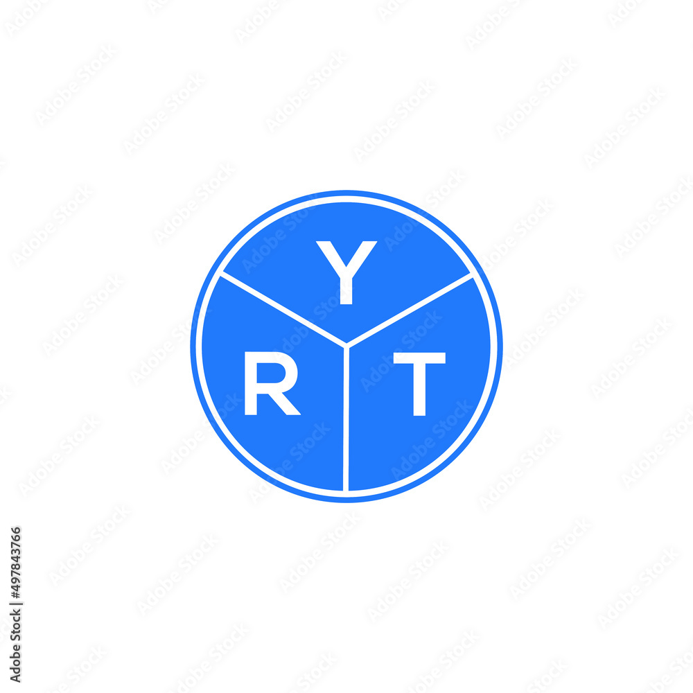 YRT letter logo design on white background. YRT creative circle letter logo concept. YRT letter design. YRT letter logo design on white background. YRT creative circle letter logo concept. YRT letter design.