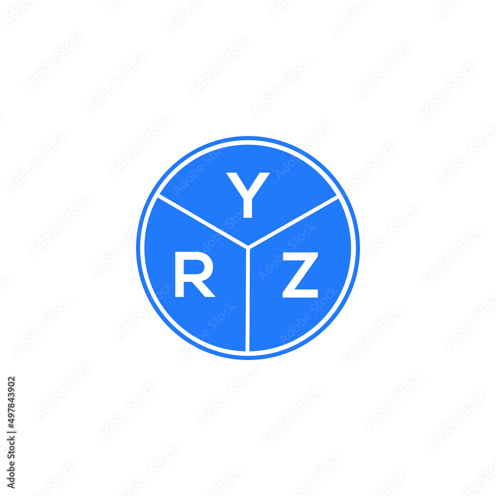YRZ letter logo design on white background. YRZ creative circle letter logo concept. YRZ letter design. YRZ letter logo design on white background. YRZ creative circle letter logo concept. YRZ letter design.