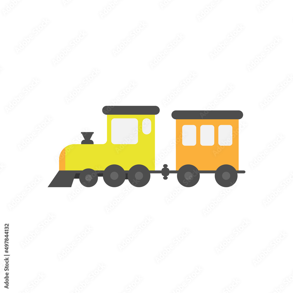 Train transportation vehicle clipart illustration icon design template Train transportation vehicle clipart illustration icon design template