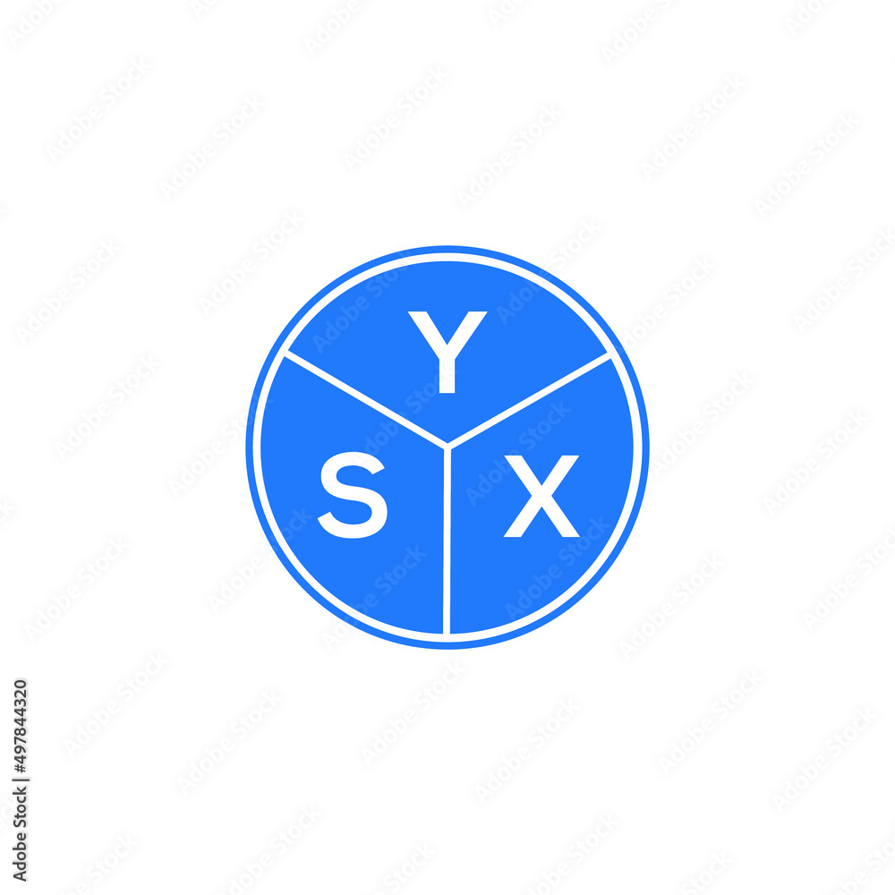 YSX letter logo design on white background. YSX creative circle letter logo concept. YSX letter design. YSX letter logo design on white background. YSX creative circle letter logo concept. YSX letter design.