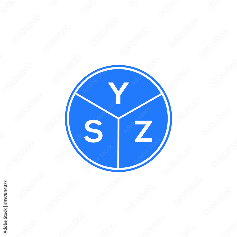YSZ letter logo design on white background. YSZ creative circle letter logo concept. YSZ letter design. YSZ letter logo design on white background. YSZ creative circle letter logo concept. YSZ letter design.
