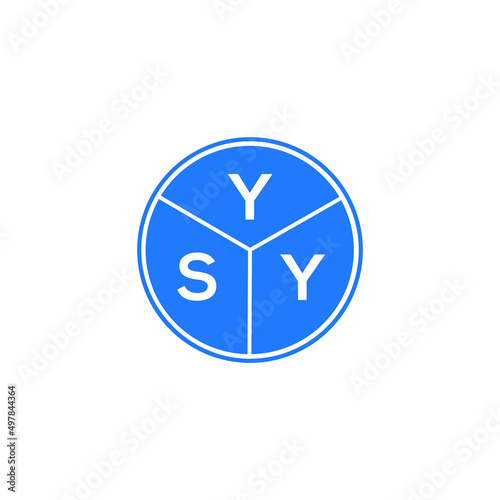 YSY letter logo design on white background. YSY  creative circle letter logo concept. YSY letter design. photo