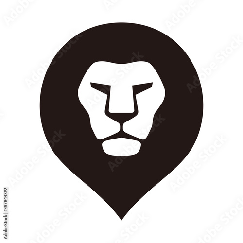 lion head logo icon, vector illustration, vector illustration