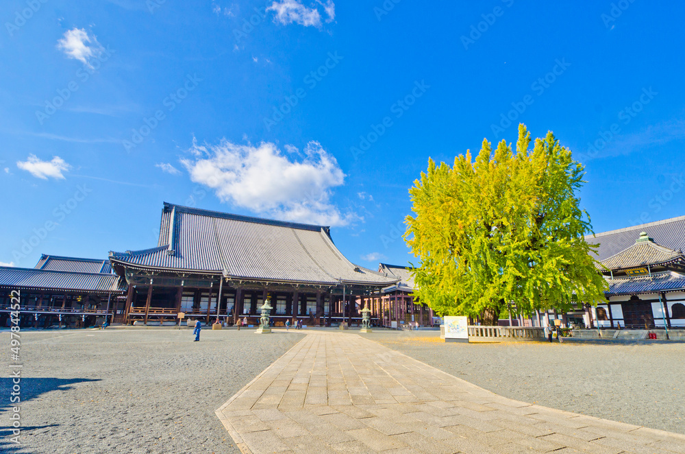 Nishi Honganji Temple in Kyoto city, Kansai, Japan.