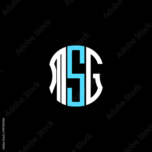 MSG letter logo creative design with vector graphic