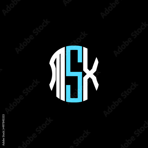 MSX letter logo creative design with vector graphic photo