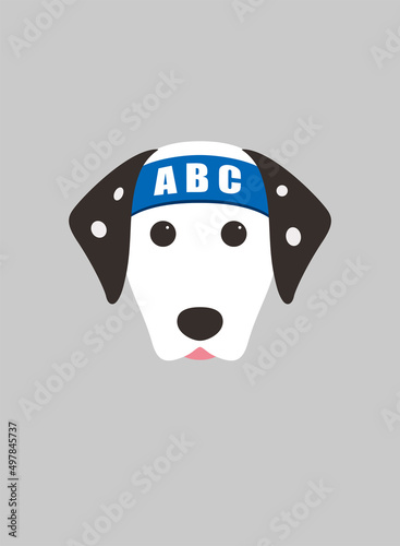Portrait of Dalmatian dog, wearing Scarf, Like a basketball player, cool style, cosplay