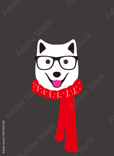 Portrait of dog, wearing something, like a man, cool style, cosplay