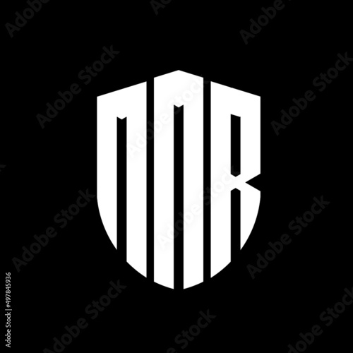 MMR letter logo design. MMR modern letter logo with black background. MMR creative  letter logo. simple and modern letter logo. vector logo modern alphabet font overlap style. Initial letters MMR  photo