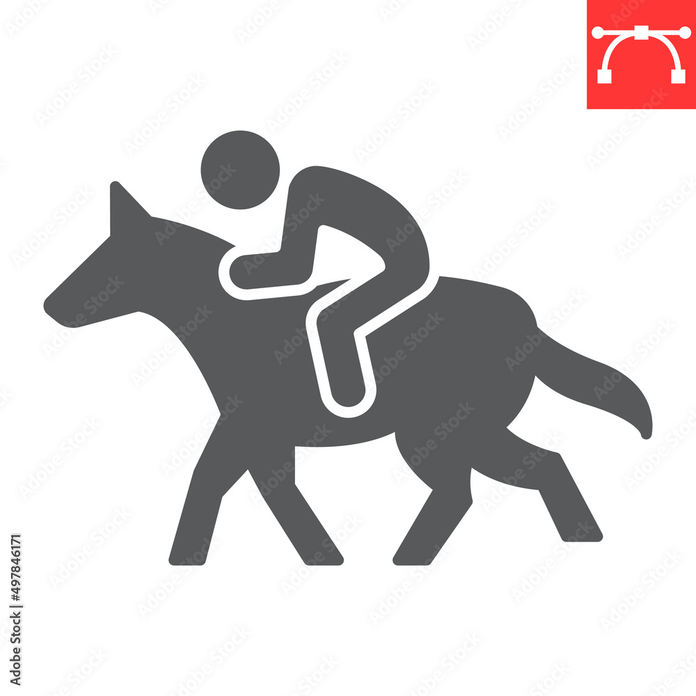 Horse riding sport glyph icon, sport and stallion, Horse riding vector icon, vector graphics, editable stroke solid sign, eps 10. Horse riding sport glyph icon, sport and stallion, Horse riding vector icon, vector graphics, editable stroke solid sign, eps 10.