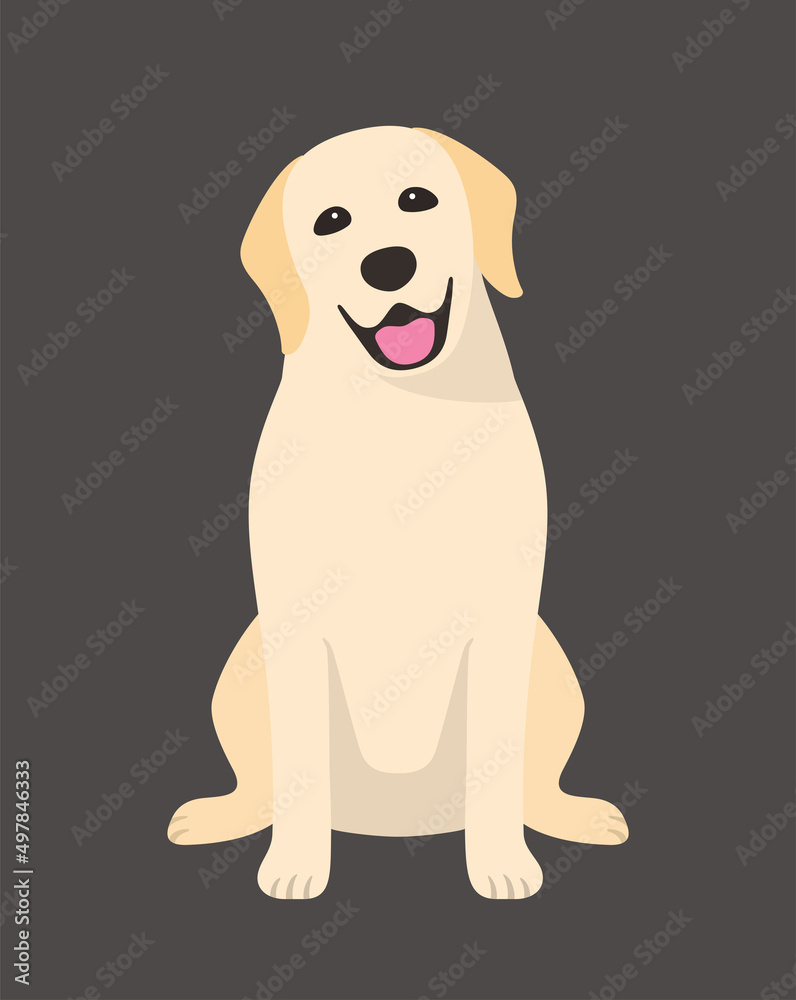 Golden Retriever dog is sitting waiting for the master's order Golden Retriever dog is sitting waiting for the master's order