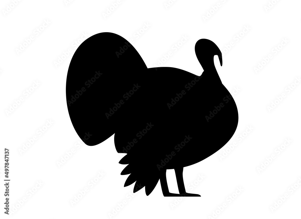 Turkey, farm animal black icon, vector illustration Turkey, farm animal black icon, vector illustration