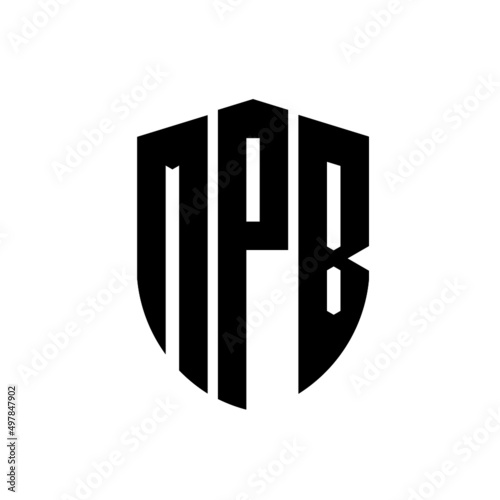 MPB letter logo design. MPB modern letter logo with black background. MPB creative  letter logo. simple and modern letter logo. vector logo modern alphabet font overlap style. Initial letters MPB  photo