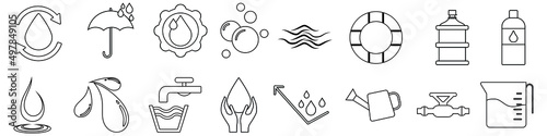 Water icon vector set. liquid illustration sign collection. purify symbol. pure logo.