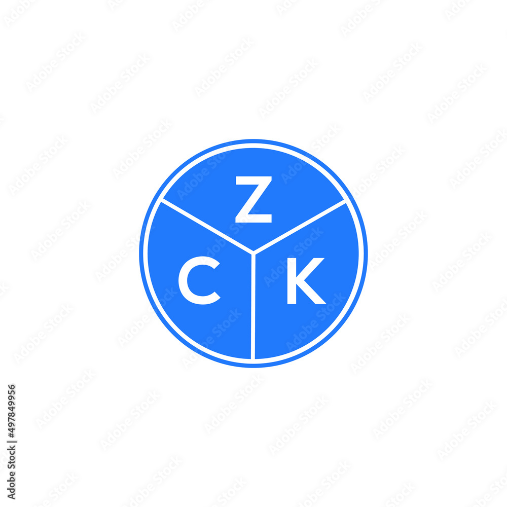 ZCK letter logo design on white background. ZCK creative circle letter logo concept. ZCK letter design. ZCK letter logo design on white background. ZCK creative circle letter logo concept. ZCK letter design.