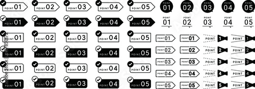 数字　ポイント　チェック　あしらい