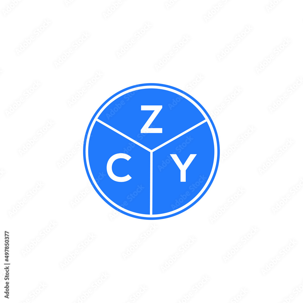 ZCY letter logo design on white background. ZCY creative circle letter logo concept. ZCY letter design. ZCY letter logo design on white background. ZCY creative circle letter logo concept. ZCY letter design.