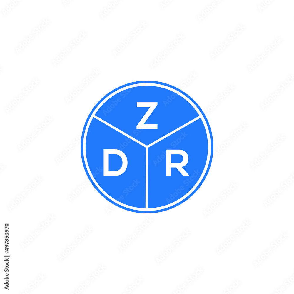 ZDR letter logo design on white background. ZDR creative circle letter logo concept. ZDR letter design. ZDR letter logo design on white background. ZDR creative circle letter logo concept. ZDR letter design.