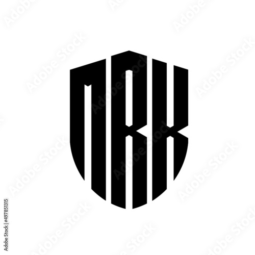 MRK letter logo design. MRK modern letter logo with black background. MRK creative  letter logo. simple and modern letter logo. vector logo modern alphabet font overlap style. Initial letters MRK  photo