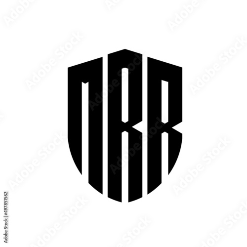 MRR letter logo design. MRR modern letter logo with black background. MRR creative  letter logo. simple and modern letter logo. vector logo modern alphabet font overlap style. Initial letters MRR  photo