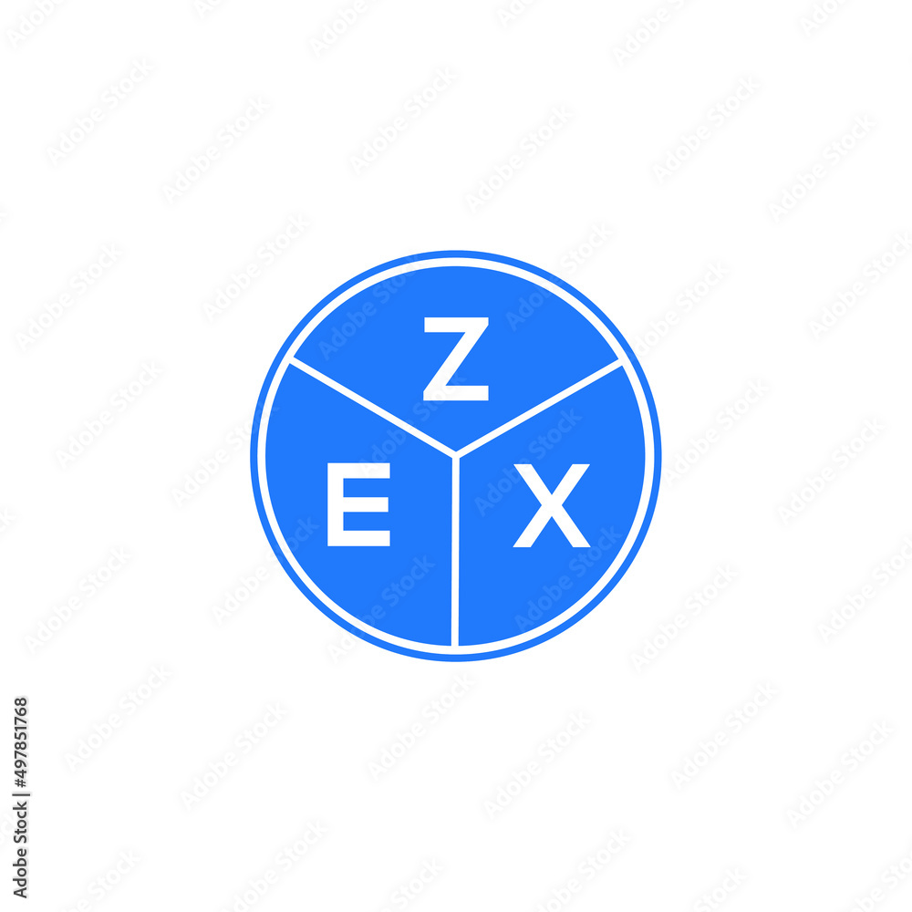 ZEX letter logo design on white background. ZEX creative circle letter logo concept. ZEX letter design. ZEX letter logo design on white background. ZEX creative circle letter logo concept. ZEX letter design.