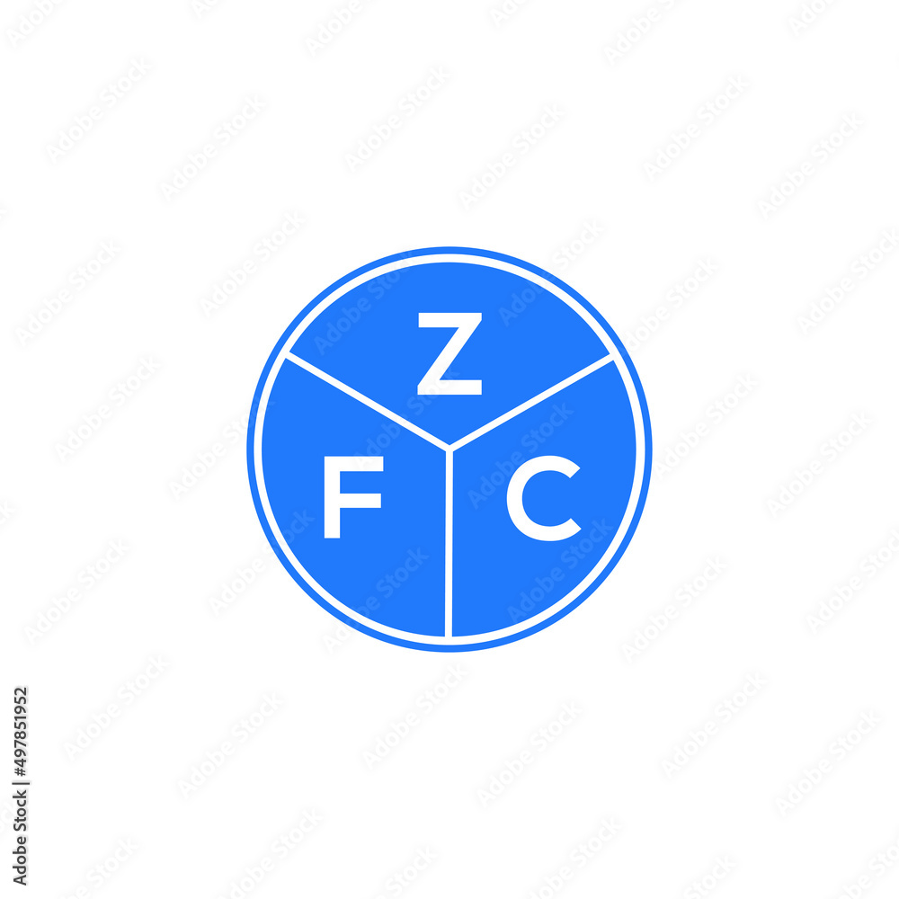 ZFC letter logo design on white background. ZFC  creative circle letter logo concept. ZFC letter design.
