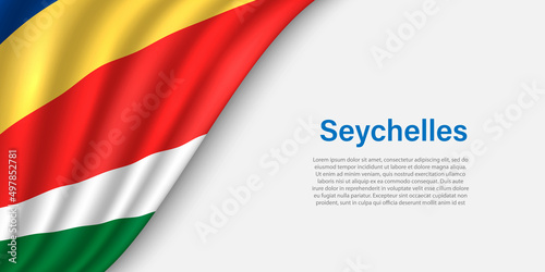 Wave flag of Seychelles on white background. Free Download Wave flag of Seychelles on white background. - GFXLoad