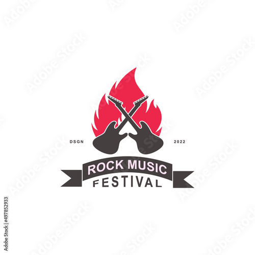 
rock music festival logo design