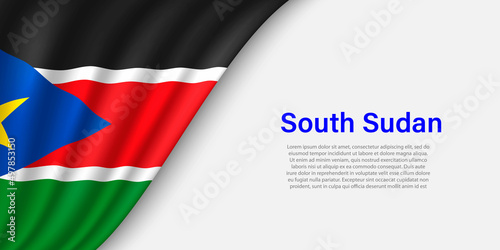 Free Download Wave flag of South Sudan on white background. - GFXLoad
