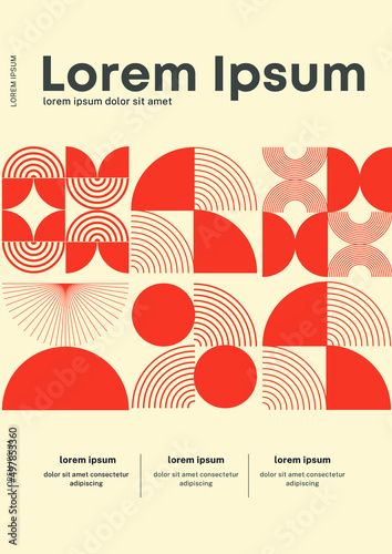 geometric design posters, vector template with primitive shapes elements, modern hipster style
